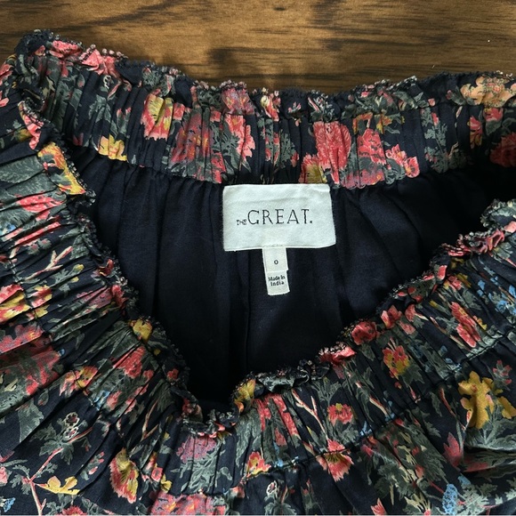 THE GREAT | The Day Dream Skirt in Black Enchanted Floral // Size 0 - Picture 4 of 5